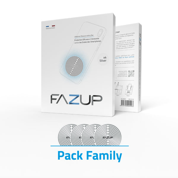 Fazup Patch - Anti-Wellen-Schutz für Smartphones - FAMILY Pack X4